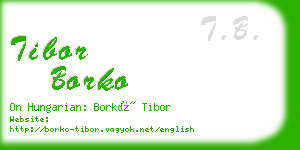 tibor borko business card